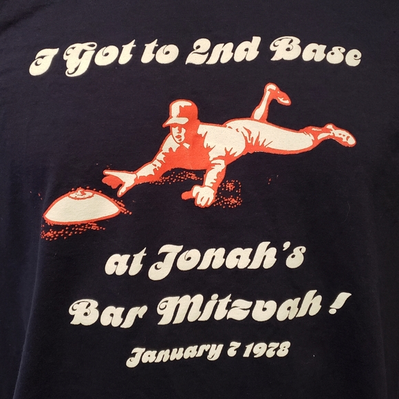 I Got To Second Base At Jonah's Bar Mitzvah Shirt - Picture 2 of 5